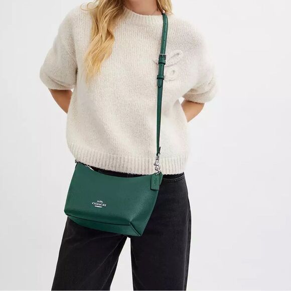 NWT Coach Leather Zip Top Shoulder Bag - Picture 6 of 7